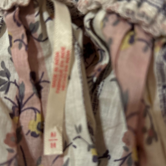 Free People Floral Puff Sleeve Top - Pink and Cream - Picture 8 of 10